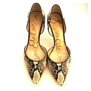 Sam Edelman snake print heel.